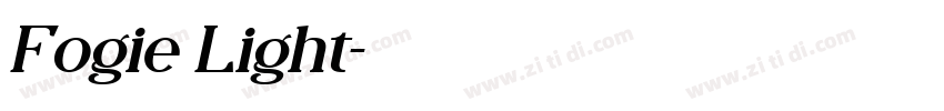 Fogie Light字体转换